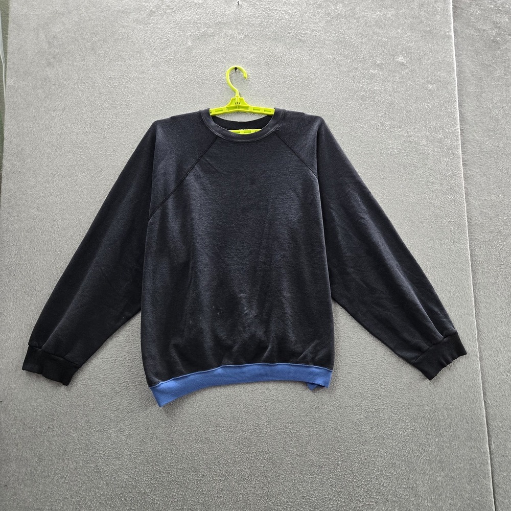 VINTAGE Tulex Sweatshirt 3XL Black Fleece Long Sleeve 90s READ